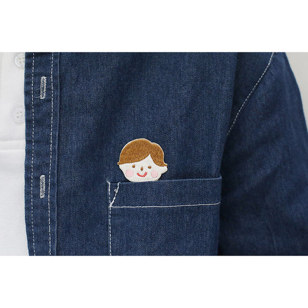 Full of Vitality [ Boy ] Embroidered Sticker & Iron-On Patch