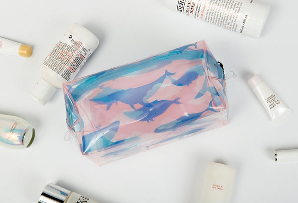 Fun At The Sea Whale Transparent Pouch By Kiitos Life