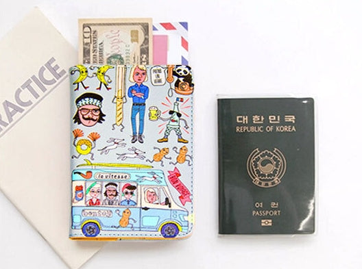 Quirky [Grey] Passport Cover By Bentoy