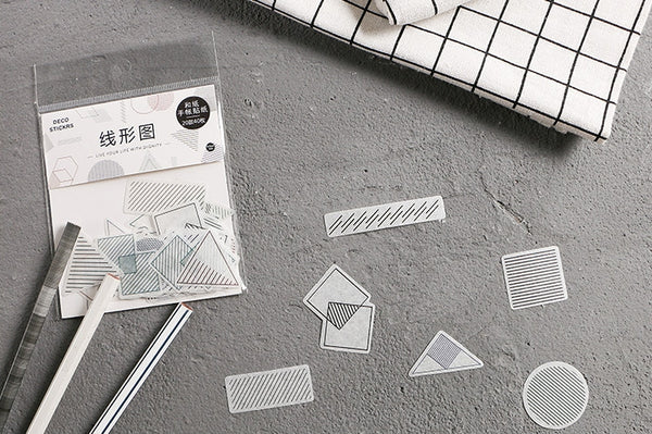 Pattern [Geometry Lines] Deco Stickers Pack
