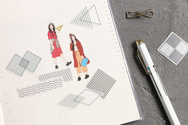 Pattern [Geometry Lines] Deco Stickers Pack