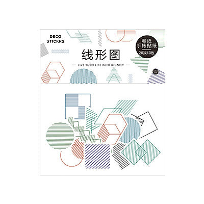 Pattern [Geometry Lines] Deco Stickers Pack