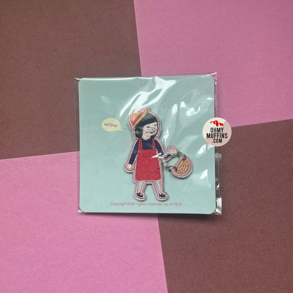 Girl [Girl With Handbag] Brooch By U-Pick