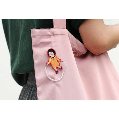 Girl [ Girl Skipping Rope ] Embroidery Brooch By U-Pick