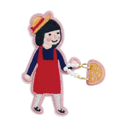 Girl Brooch S2 Girl With Handbag By U-Pick