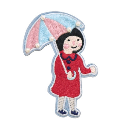 Girl [Girl With Umbrella] Brooch By U-Pick