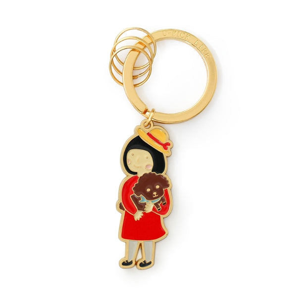 Girl [Girl With Dog] Key Chain By U-Pick