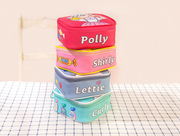 Girl [Shirly] Square Travel Pouch By Bentoy