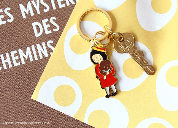 Girl [Girl With Dog] Key Chain By U-Pick