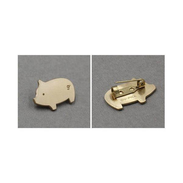 Go Get It [Mountain] Brass Pin By U-Pick X Somehow