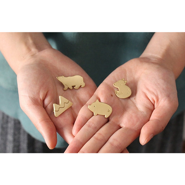 Go Get It [Pig] Brass Pin By U-Pick X Somehow