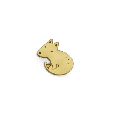 Go Get It [Fox] Brass Pin By U-Pick