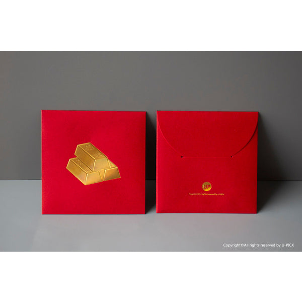 Gold Foil [Gold Bar] Red Packets By U-Pick