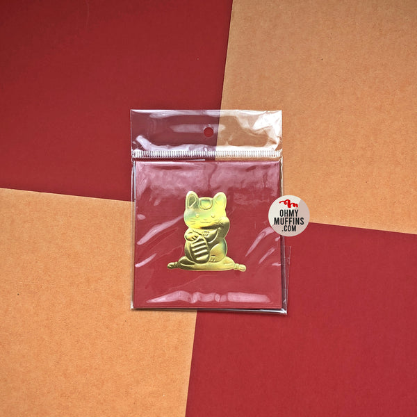 Gold Foil [Fortune Cat] Red Packets By U-Pick