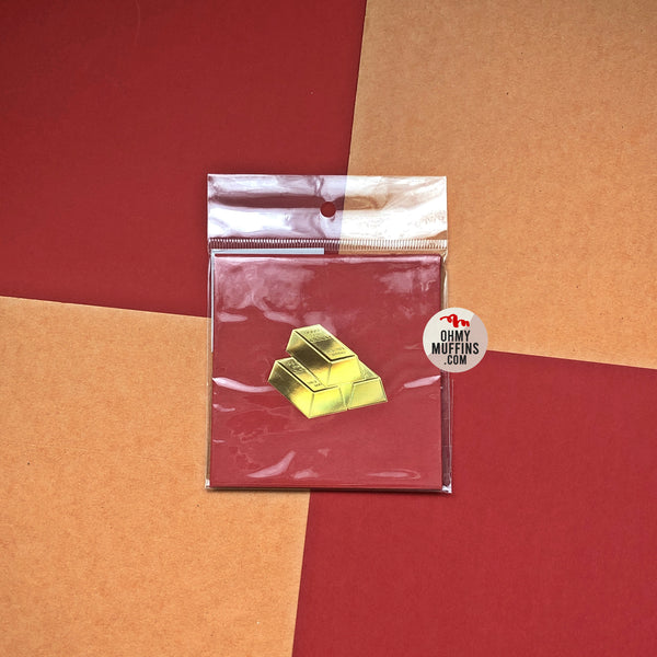 Gold Foil [Gold Bar] Red Packets By U-Pick