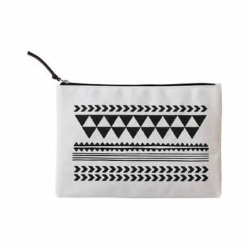 Graphic Pattern [Black Geometric] Pouch By Colour-Up