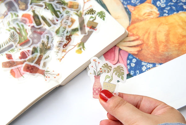 Elegant Green Daily Life Sticker Pack