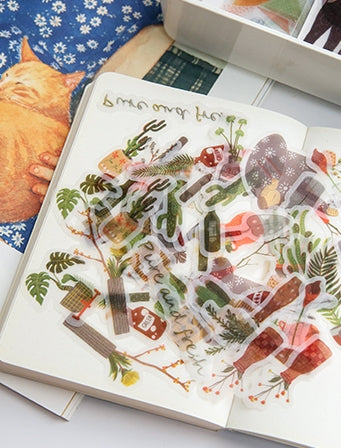 Elegant Green Daily Life Sticker Pack