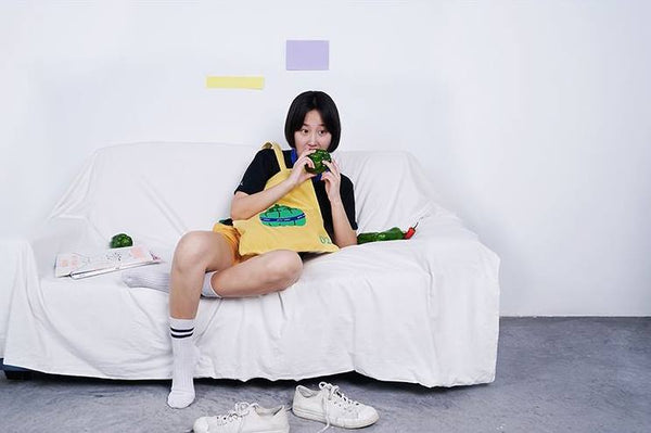 Vegetable Green Pepper Tote Bag By 小野 Xaoye
