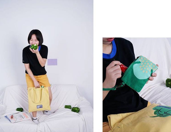 Vegetables Green Pepper Tote Bag By 小野 Xaoye