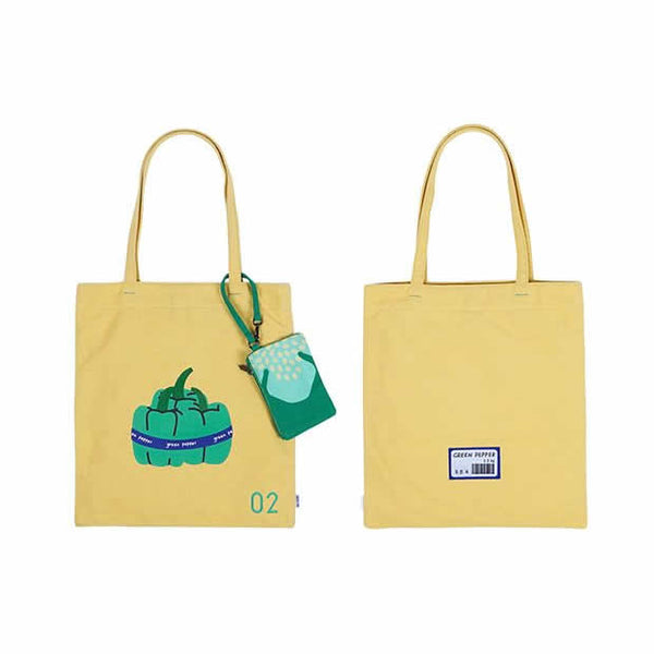 Vegetable Green Pepper Tote Bag By 小野 Xaoye