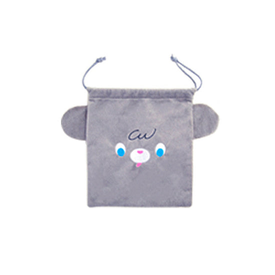Cutie Grey Bear Drawstring Pouch By Bentoy