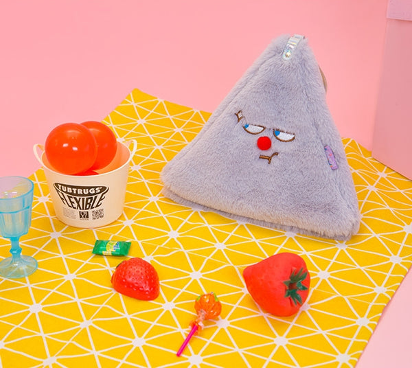 Red Nose Grey Triangle Pouch By Bentoy