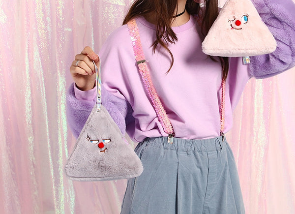 Red Nose Grey Triangle Pouch By Bentoy