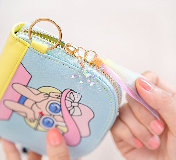 Half Moon [Sakura Girl] Card Pouch By Bentoy