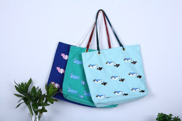 Swimming Animals Tote Bag by HAMO - OUT OF PRODUCTION