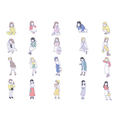 Harajuku Paper Girl Sticker Pack