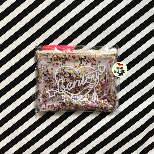 Sequins White Transparent Pouch By Bentoy