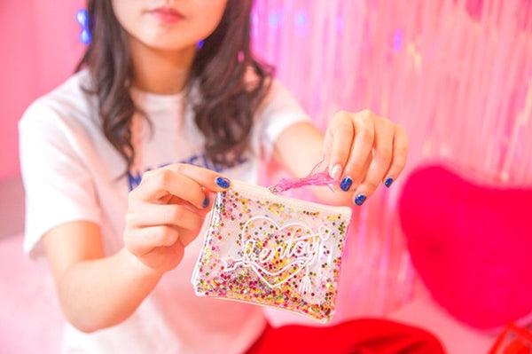 Sequins White Transparent Pouch By Bentoy