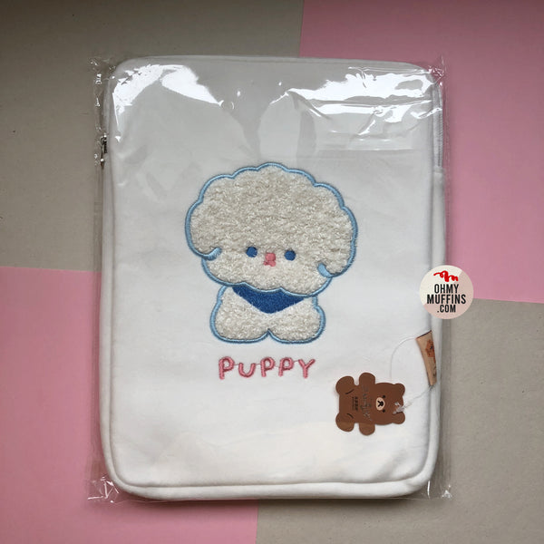 Hello Bear [White Puppy] Tablet Sleeve By Milkjoy