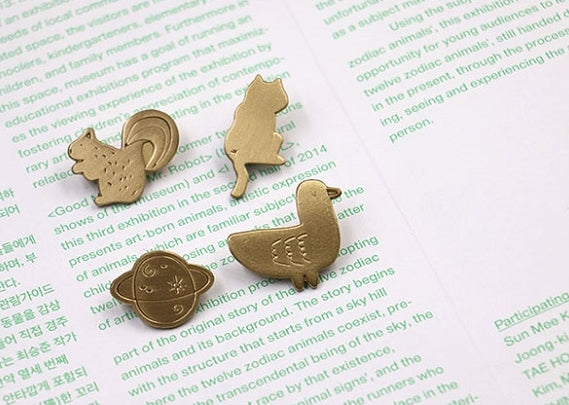 Hey Jude [Planet] Brass Pin By U-Pick X Somehow