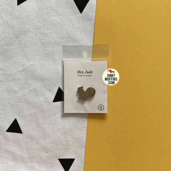 Hey Jude Squirrel Brass Pin By U-Pick X Somehow