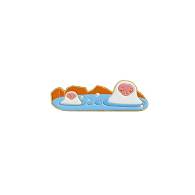 Japanese Style [Hot Spring Monkey] Enamel Pin By 生活日记