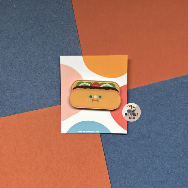 Burger Friends [Hot Dog] Acrylic Pin