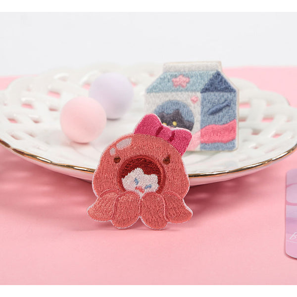 House of Cats [ Cat in Octopus ] Embroidered Sticker & Iron-On Patch