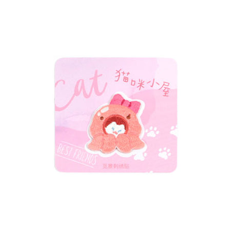 House of Cats [ Cat in Octopus ] Embroidered Sticker & Iron-On Patch