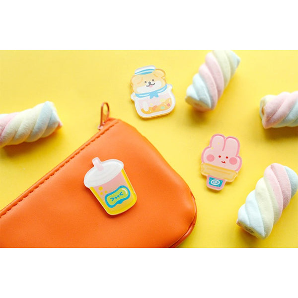 Ice Cream Bar [ Shiba Pudding ] Acrylic Pin By U-Pick