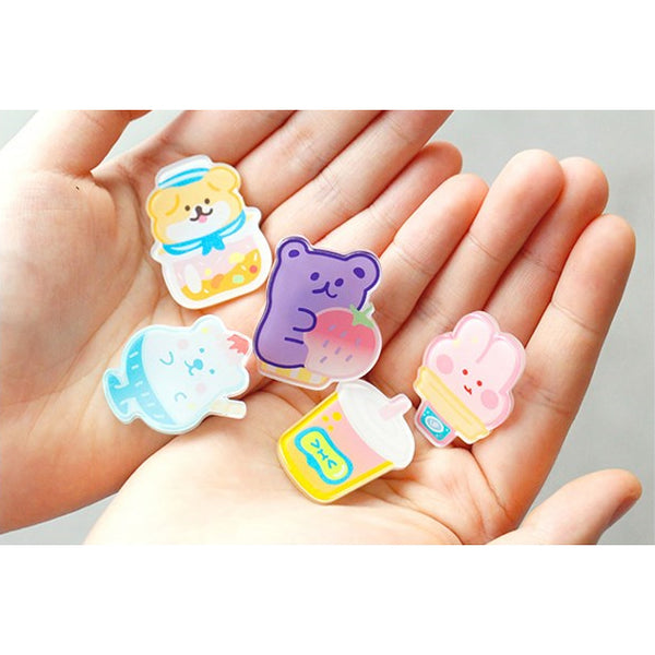 Ice Cream Bar [ Shiba Pudding ] Acrylic Pin By U-Pick