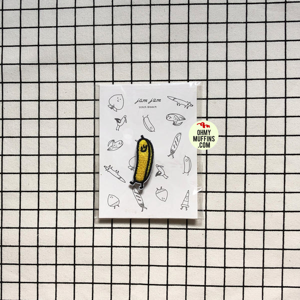 Stitch Banana Brooch By Jam Jam