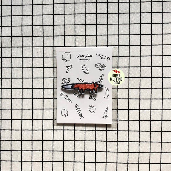 Stitch Brooch Fox by Jam Jam