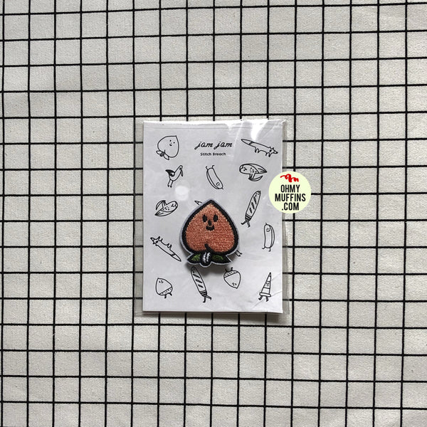 Stitch Peach Brooch by Jam Jam