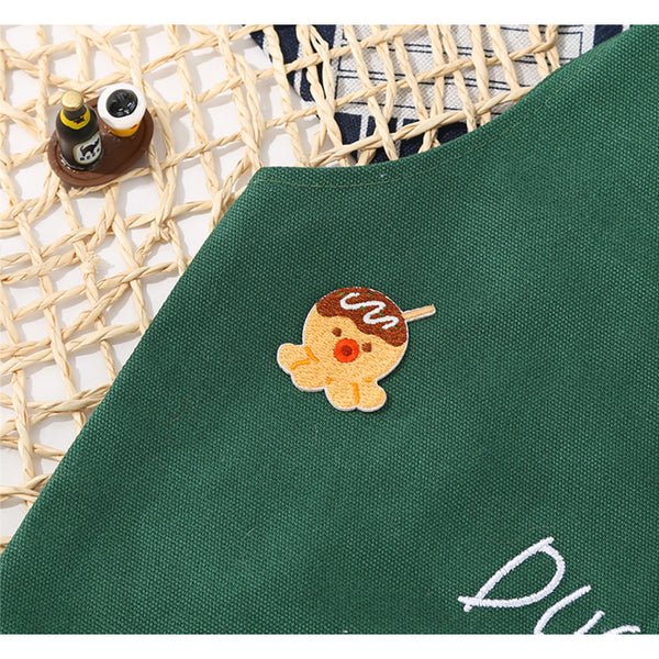 Japanese Summer Night [ Takoyaki ] Embroidered Sticker & Iron-On Patch