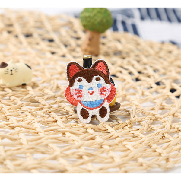 Japanese Summer Night [ Dog ] Embroidered Sticker & Iron-On Patch