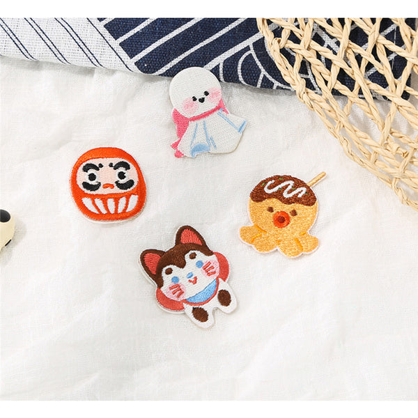 Japanese Summer Night [ Dharma ] Embroidered Sticker & Iron-On Patch