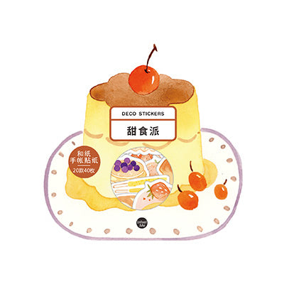 Japanese Dessert Caramel Pudding Stickers Pack