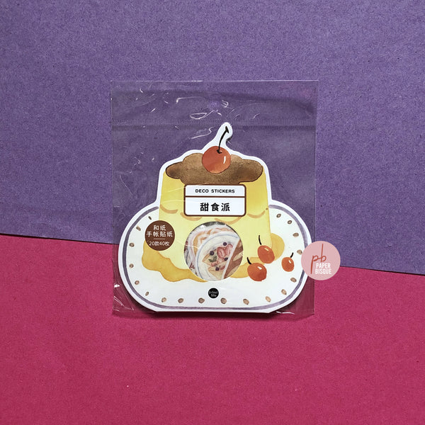 Japanese Dessert Caramel Pudding Stickers Pack